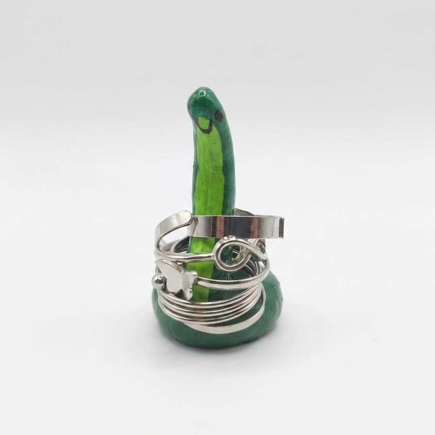 Handmade Sitting dinosaur ring holder