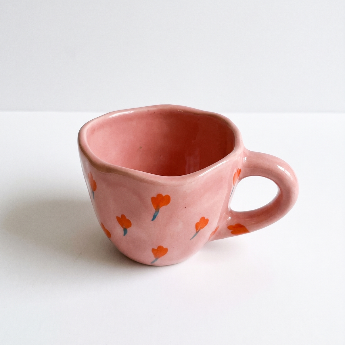 Pink tulip mug