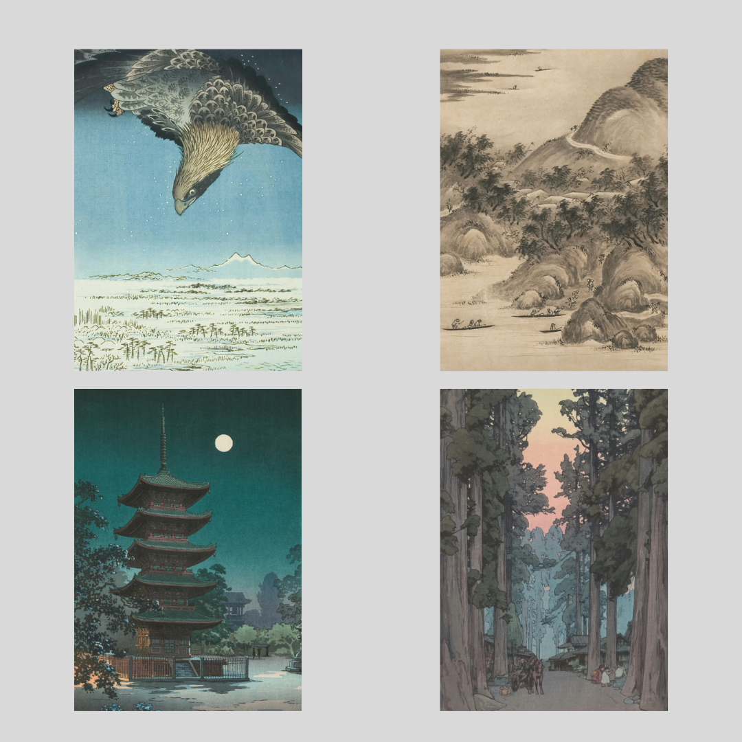 Pack of 4 Japanese A5 posters