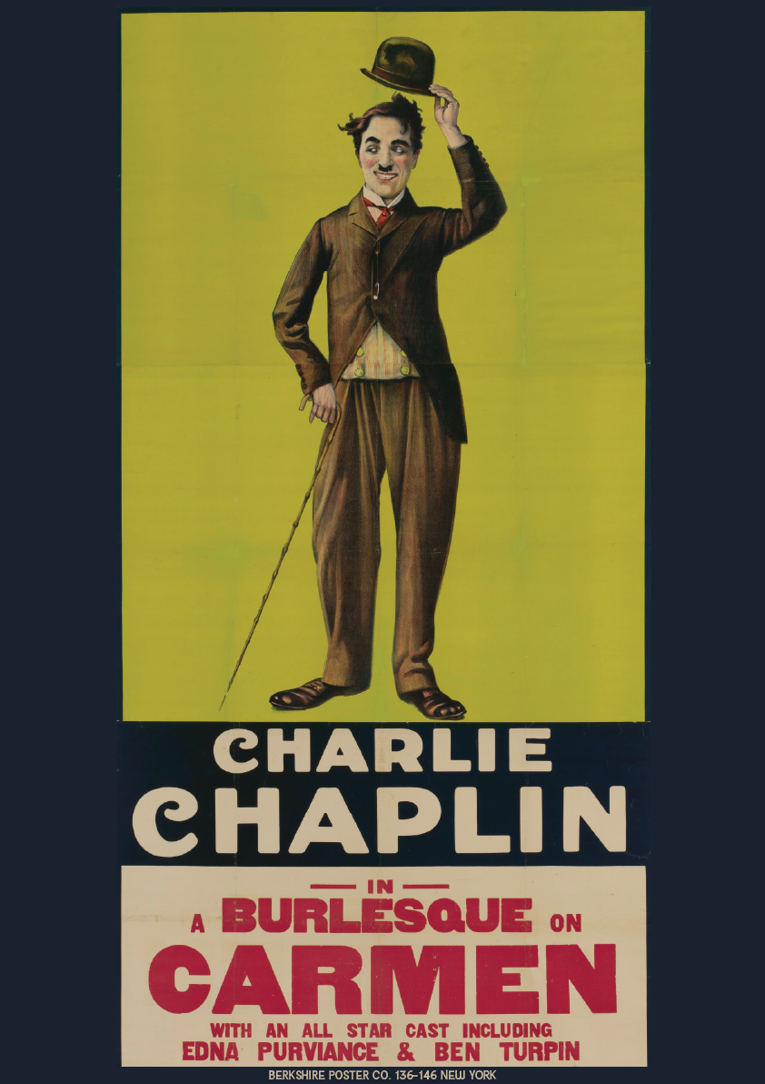 Vintage Charlie Chaplin movie poster